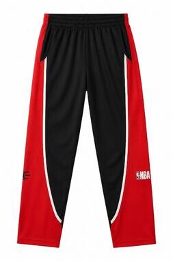 NBA Elevation Warm Up Pants Men’s Large Black Red Colorblock Athletic Joggers
